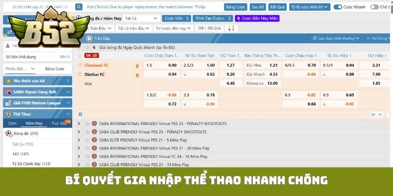 Bí quyết gia nhập thể thao nhanh chóng