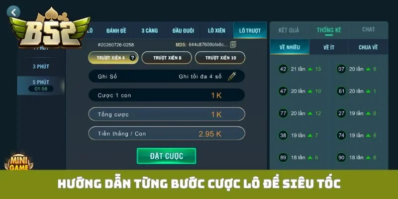 Hướng dẫn từng bước cược lô đề siêu tốc