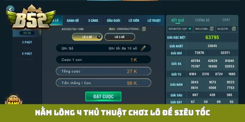 Nằm lòng 4 thủ thuật chơi lô đề siêu tốc