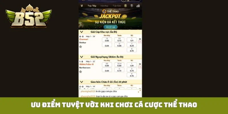 Ưu điểm tuyệt vời khi chơi cá cược thể thao